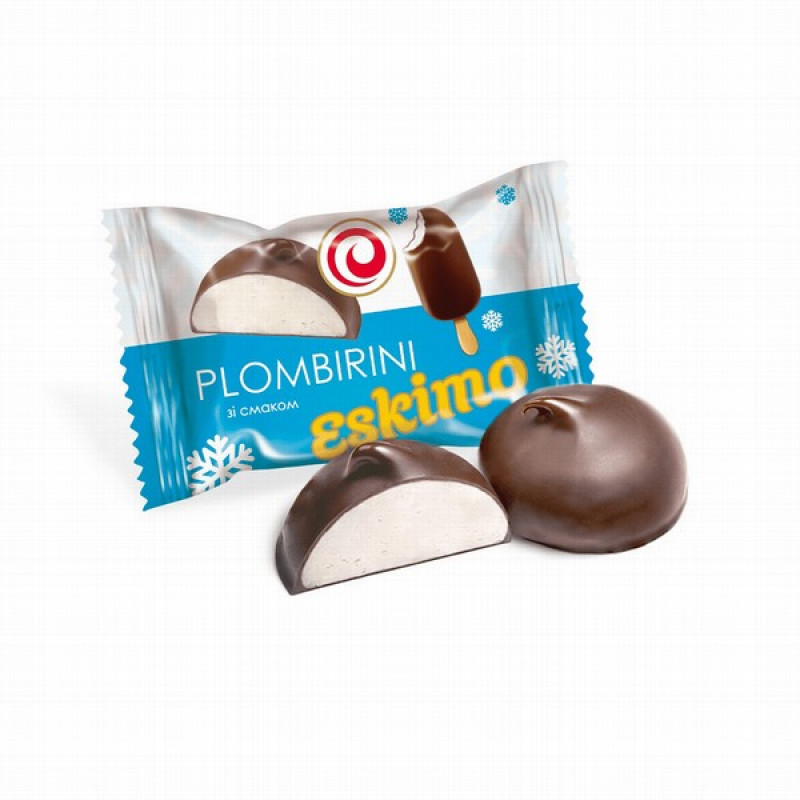 Konfektes suflē PLOMBIRINI ar Eskimo saldējuma garšu 2.5kg Ukarina (09.11.26)