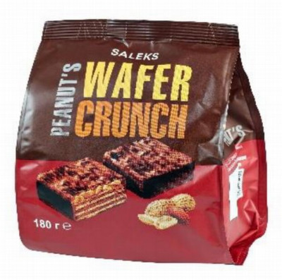 Konfektes vafeļu "Peanut's wafer crunch" ar grauzdētiem zemesriekstiem 180g (17.02.27) Ukraina