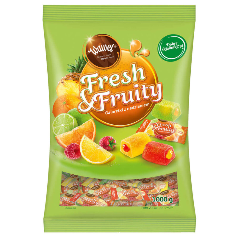 Želejkonfektes FRESH&FRUITY Pure 1kg(12.26) Polija