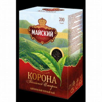 Tēja Maiskij melnā Korona 200g (27.06.28) Krievija
