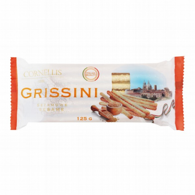 Maizes nūjiņas CORNELLIS Grissini ar sezamu 125g (13.02.27) Polija 
