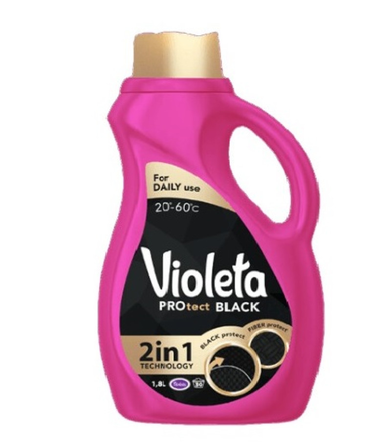 Veļas mazgāšanas līdzeklis Violeta Protect black 30 mazgāšanas reizēm 1.8L (02.11.28) Horvātija