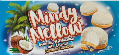 Cepums ar zefīru Mindy Mellow ar kokosu 140g (27.11.2026)Ukraina