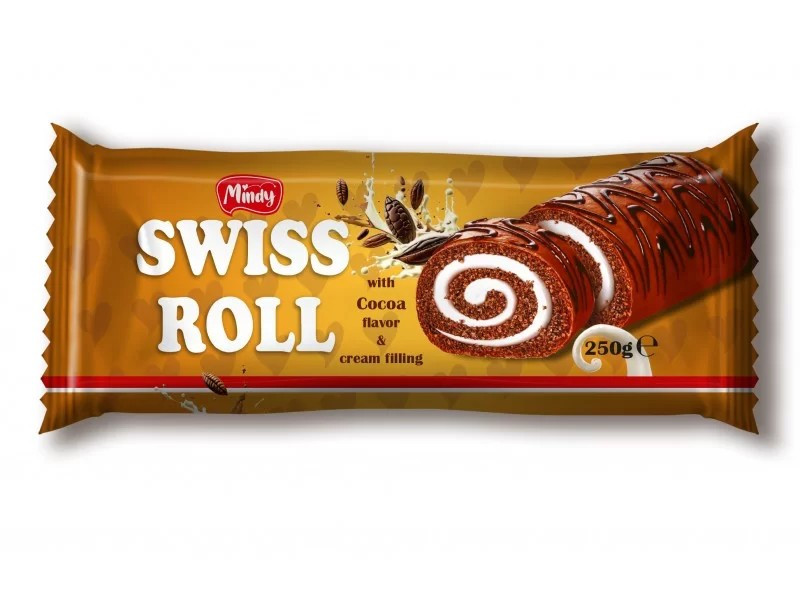 Rulete MINDY SWISS ROLL ar kakao garšu 250g (27.11.26)Ukraina
