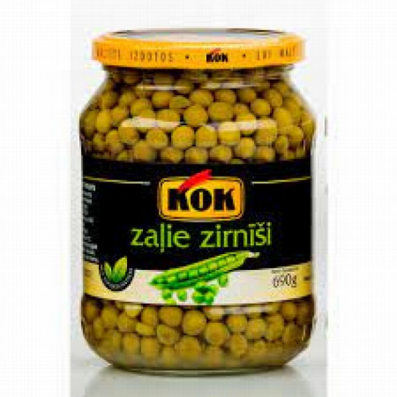 Zaļie zirnīši KOK 680g 1/8  (31.12.28)Moldāvija