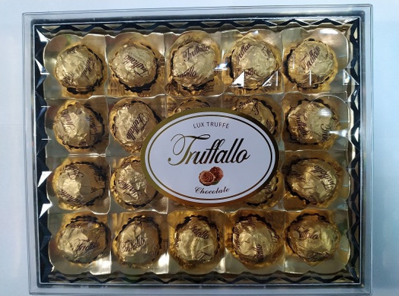 Konfekšu kaste Šokolādes konfektes K-Truffallo 250g 1/24 (01.02.28) Ķīna