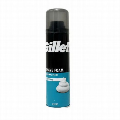 Skūšanās putas GILLETTE Sensitive 200ml aApvienotā Karaliste 1/12 (10.28)