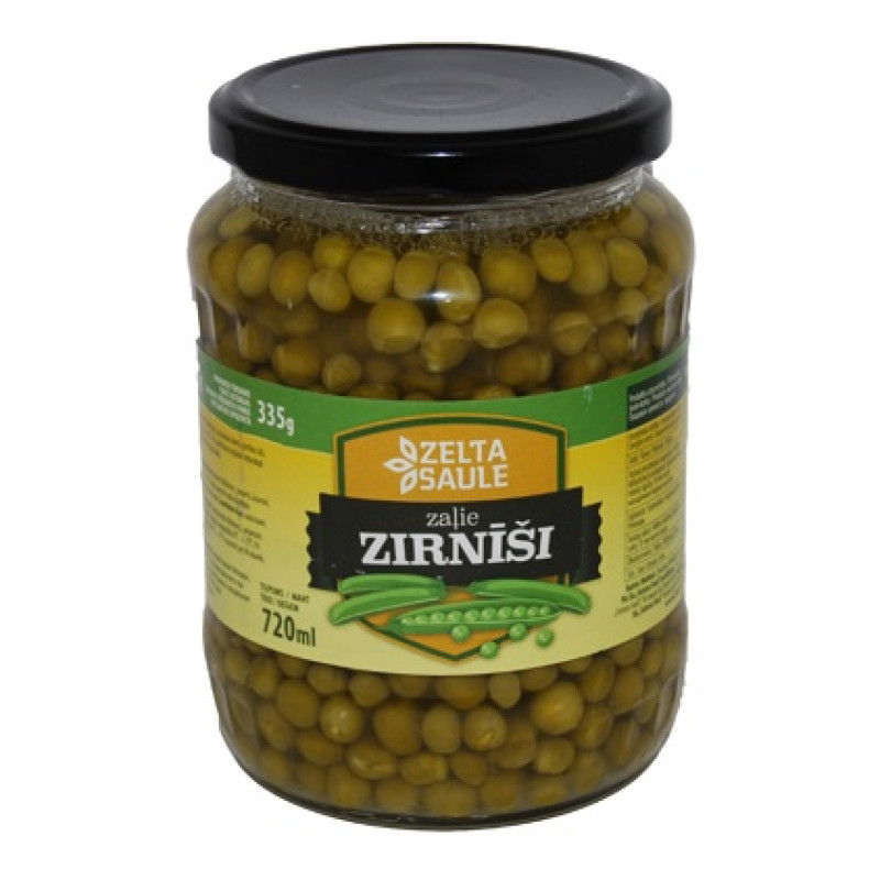 Zaļie zirnīši 720ml Zelta Saule 1/8 (14.06.29) Ungārija