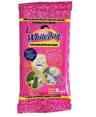 White Day Mitrās salvetes traipu tīrīšanai 5gab. 