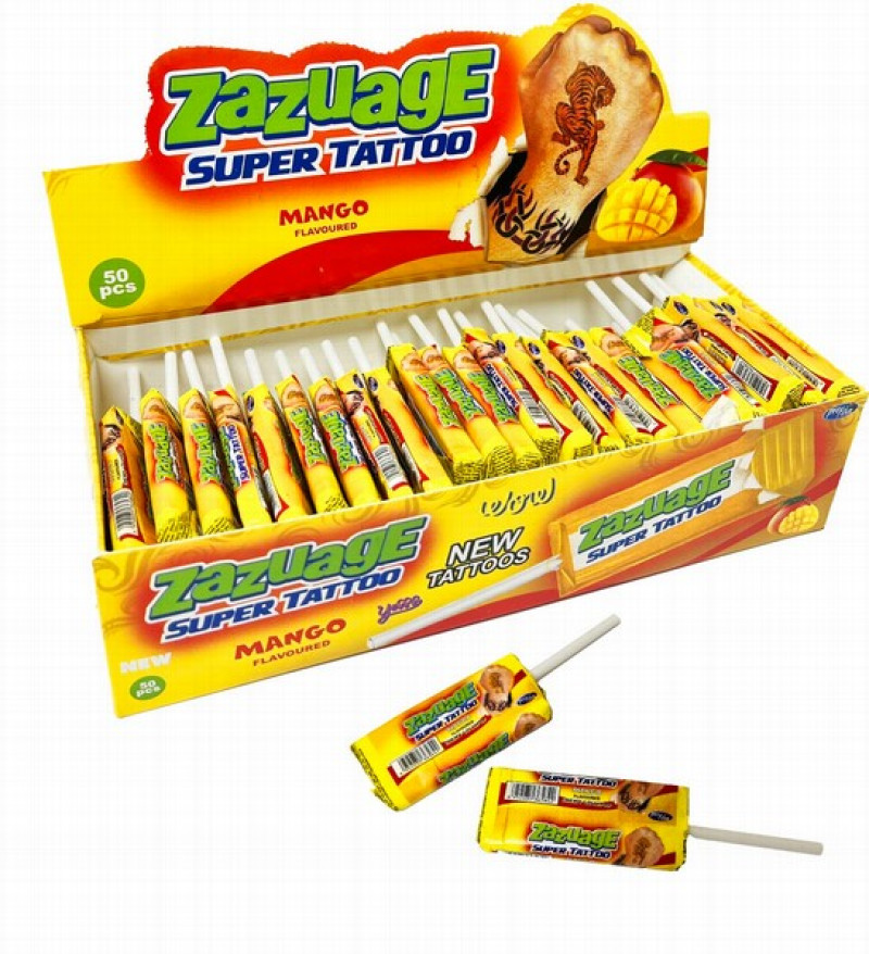 Mīkstā īriss uz kociņa Zazuage Mango super tattoo 50gb*11.2g (01.01.29) Brazīlija