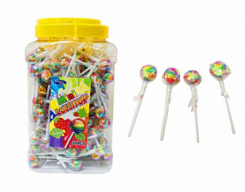 Ledenes uz kociņa MINI LOLLIPOP RAINBOW 200gb*3.5g (16.10.26) Ķīna