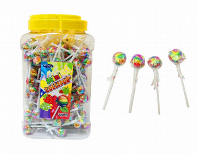 Ledenes uz kociņa MINI LOLLIPOP RAINBOW 200gb*3.5g (16.10.26) Ķīna