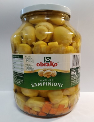 Šampinjoni marinēti 1.65kg OBRAKO (16.01.28) Polija