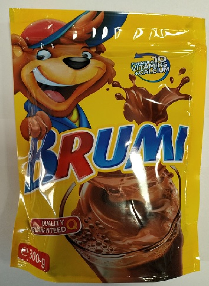 Kakao dzēriens ar vitamīniem un kalciju BRUMI 300g 1/10 (16.09.27) Polija