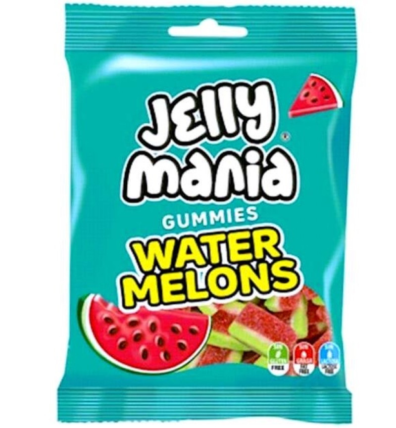 Želejkonfektes Jake Jellymania Watermelons 100g (01.2028) Spānija