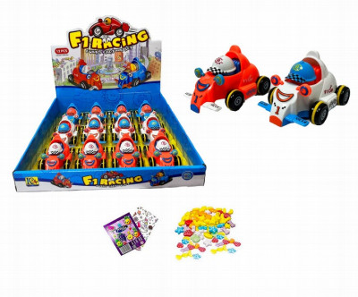 Rotaļlieta Mini Formula-1ar dražejam 5g*12 (01.11.28)Ķīna