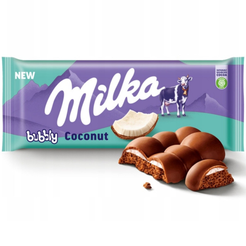 Šokolāde Milka Bubbly kokosriekstu 97g () Vācija