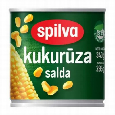 Spilva Kukurūza saldā 340g 1/12 () Latvija