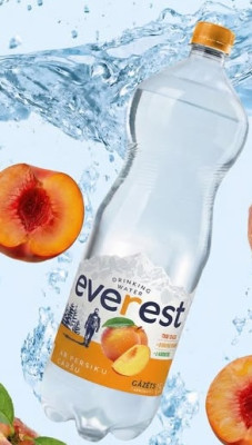 Gutta Everest negazēts ar persiku garšu DEPOZĪTS 0.10eur 1,5L (23.12.26) Latvija 