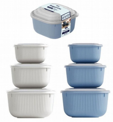 Pārtikas tr.kompl 3gab Snap Lid kvadrāts 1/12