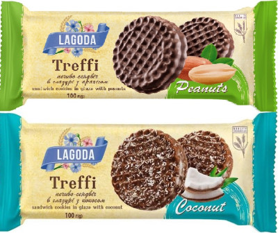 Cepumu izlase ar kokosu un zemesriekstiem Treffi 4gabx100g (02.02.27) Ukraina