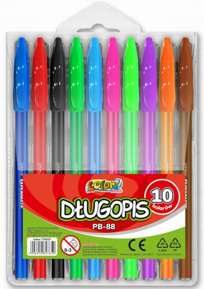 Krāsaino Pildspalvu komplekts 10gb komplektā