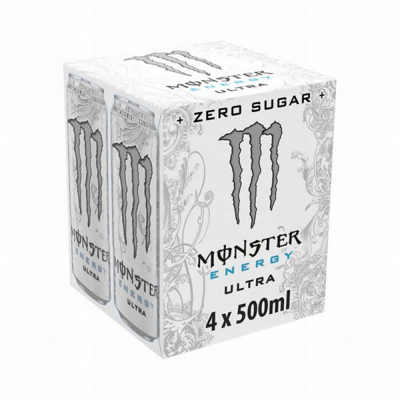 Enerģijas dzēriens Monster Zero Ultra 4*500ml DEPOZĪTS 4x0.10eur (05.2028) ASV