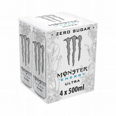 Enerģijas dzēriens Monster Zero Ultra 4*500ml DEPOZĪTS 4x0.10eur (05.2028) ASV