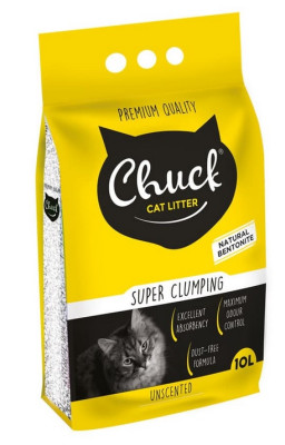 Smiltis kaķiem Chuck bez aromāta cementējošas 10L