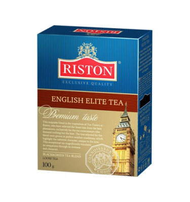 Melnās un zaļās beramās tējas maisījums English Elite Riston 100g () Šrilanka