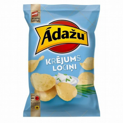 Čipsi Ādažu Krējums un lociņi 130g (05.02.27) Latvija