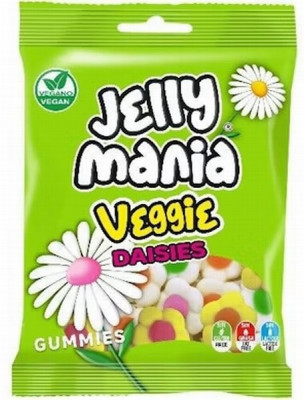 Želejkonfektes Jake Jellymania Daisies (vegan) 100g (08.2027)
