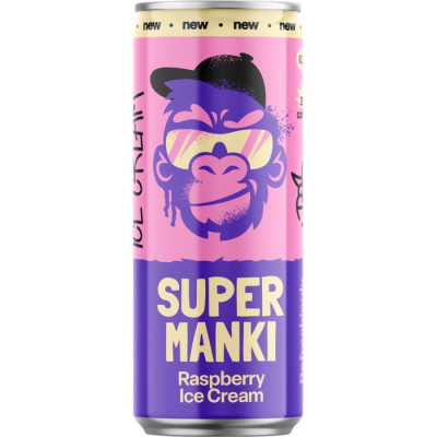 Limonāde Super Manki Raspberry Ice Cream 0.33L DEPOZĪTS 0.10eur 1/12 (10.04.27) Igaunija