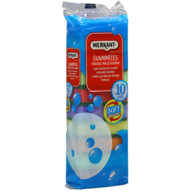 Švammes trauku mazgāšanai Merkant 80x50x25mm 10gb