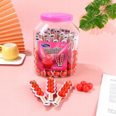 Želejkonfektes Strawberry Stick Jelly 20g*50gb (14.05.27) Ķīna