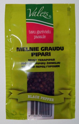 Garšviela Valežs pipari melnie graudu 20g (15.07.28)Vjetnama