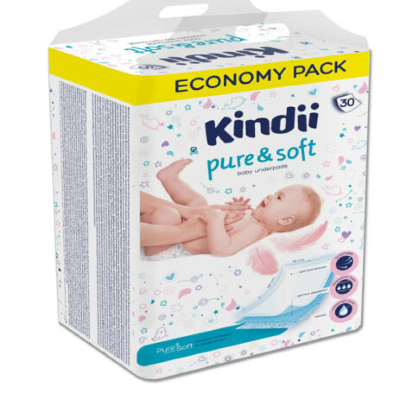Paladziņi mazuļiem KINDII Pure&Soft 60x40cm 30gab