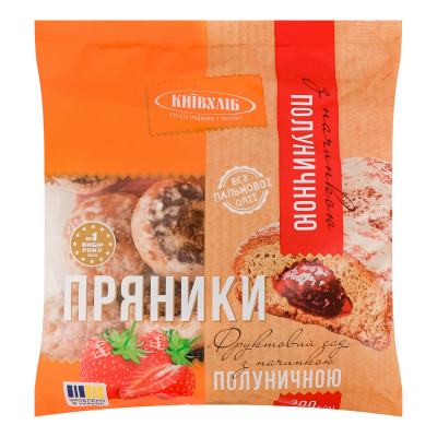 Prjaņiki ar zemeņu pildījumu Augļu dārzs 300g (30.01.27) Ukraina