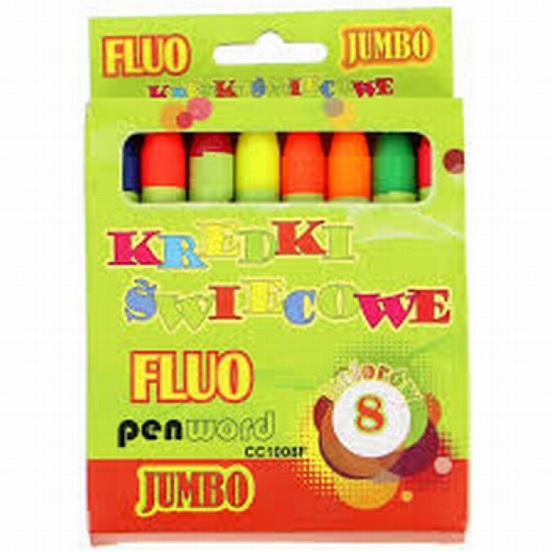 Krītiņi vaska 8 krās.FLUO Penword