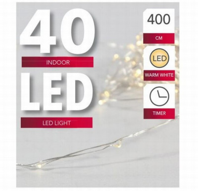 Lampiņu virtene 40LED( 4m) taimeri , Ķīna