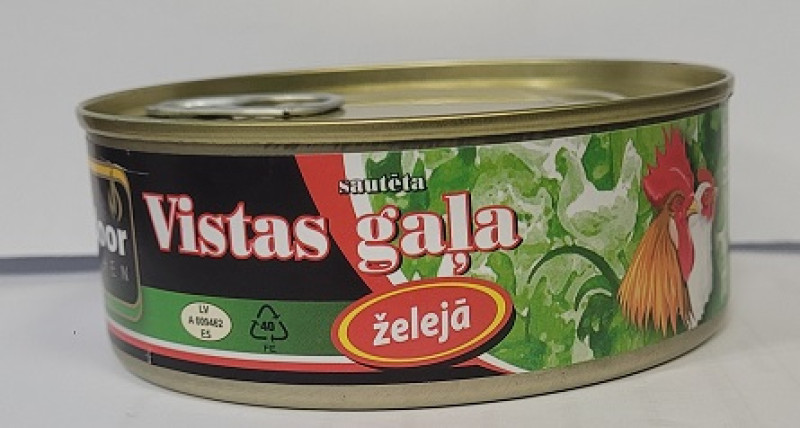 Sautēta vista gaļa želējā 240g. SGK (13.08.29) Latvija