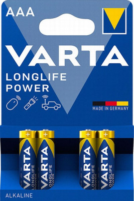 Baterija VARTA AAA Longlife Power Baterija 1.5V, 4.gb(Cena par iepakojumu)
