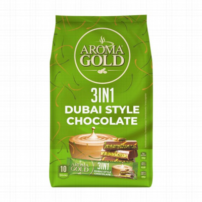 Kafijas dzēriens Aroma Gold 3 in1 Dubai šokolāde  16g*10 (13.07.2027) Polija