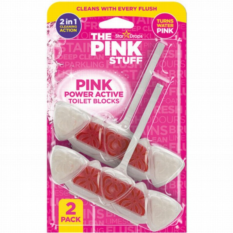 THE PINK STUFF Power Active tualetes poda skalošanas bloks 2x40g 1/10