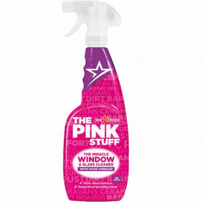 THE PINK STUFF logu un stiklu tīrīšanas līdzeklis ar rožu etiķi 750ml 1/12