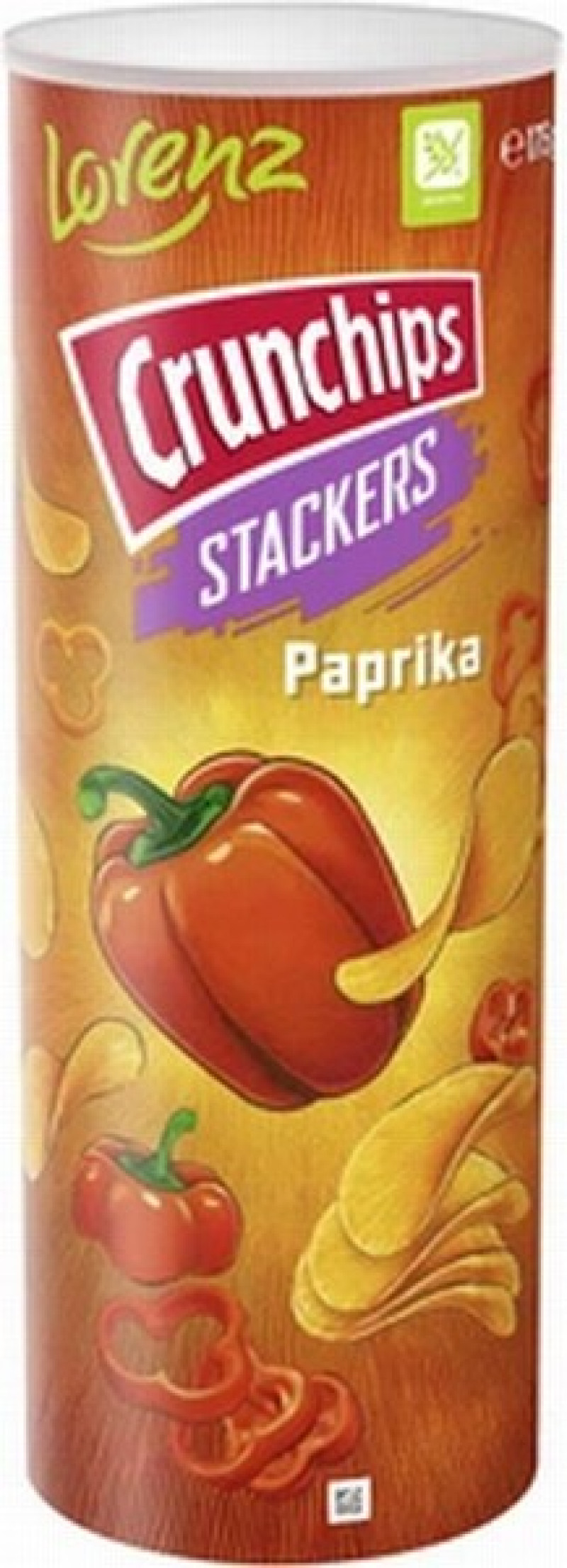 Čipsi Crunchips Stackers ar paprīku 175g (20.08.27) Vācija