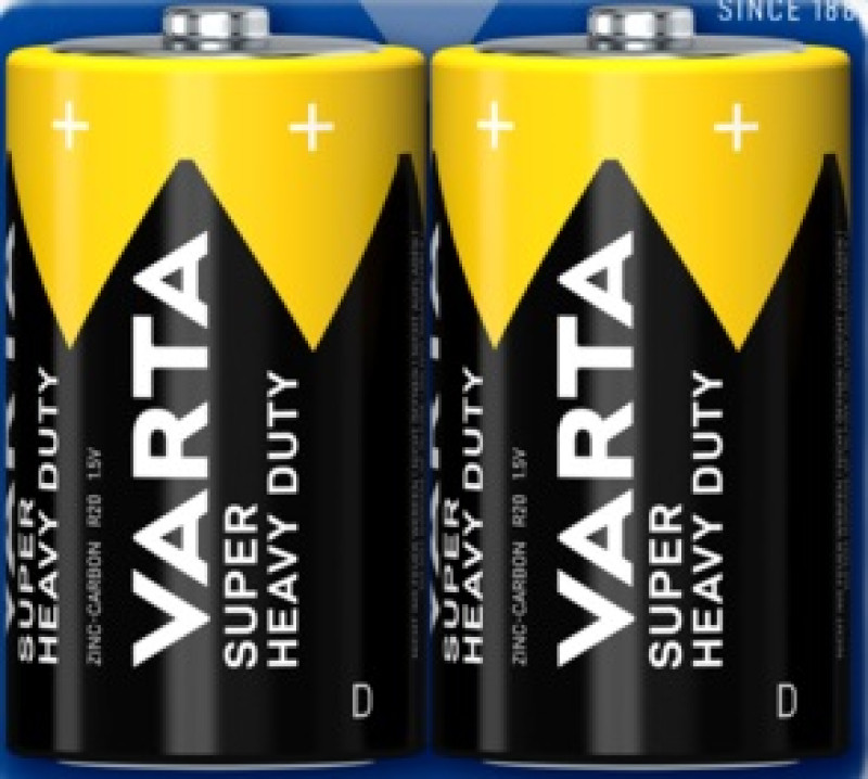 Baterijas Varta R20P Superlife 1*2 1/120(cena par 1gb) 1/24