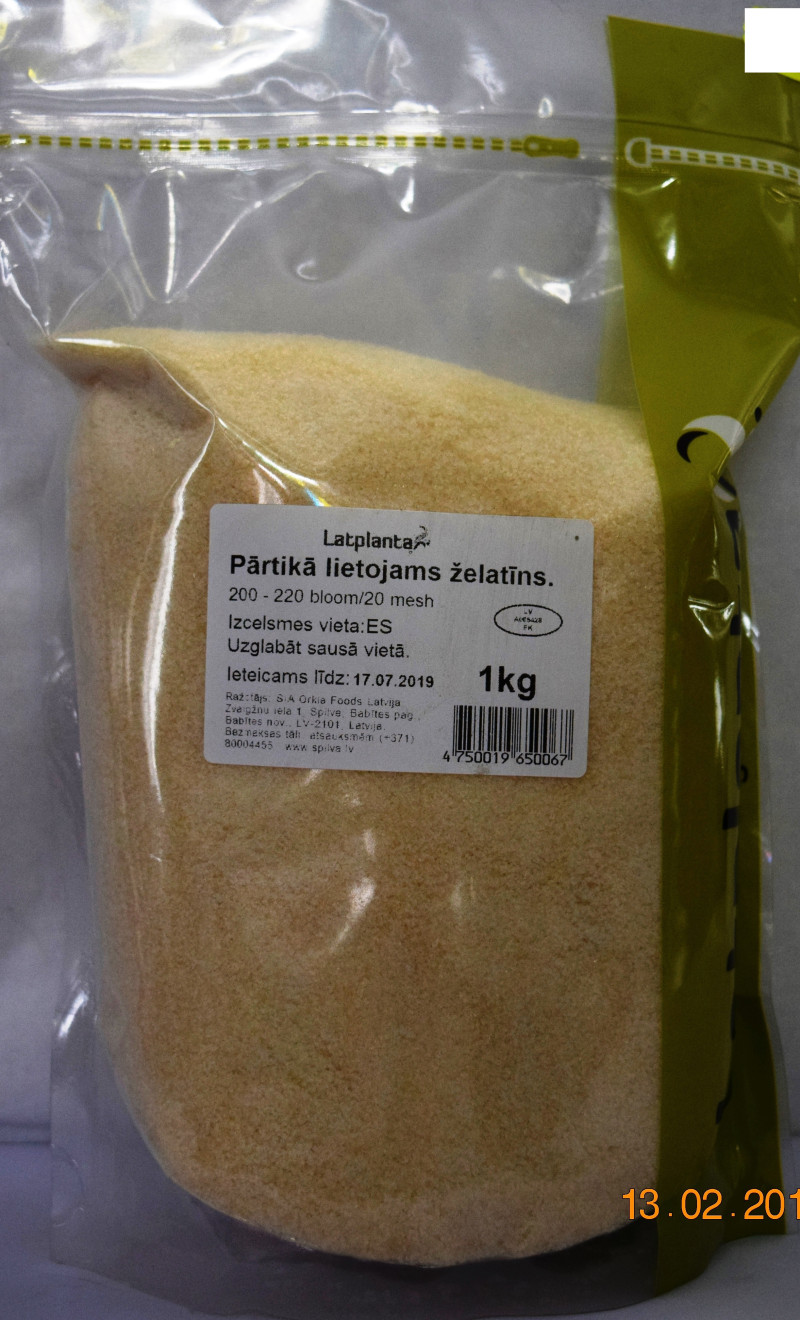 Garšviela Latplanta želatīns 1kg  (02.09.27)