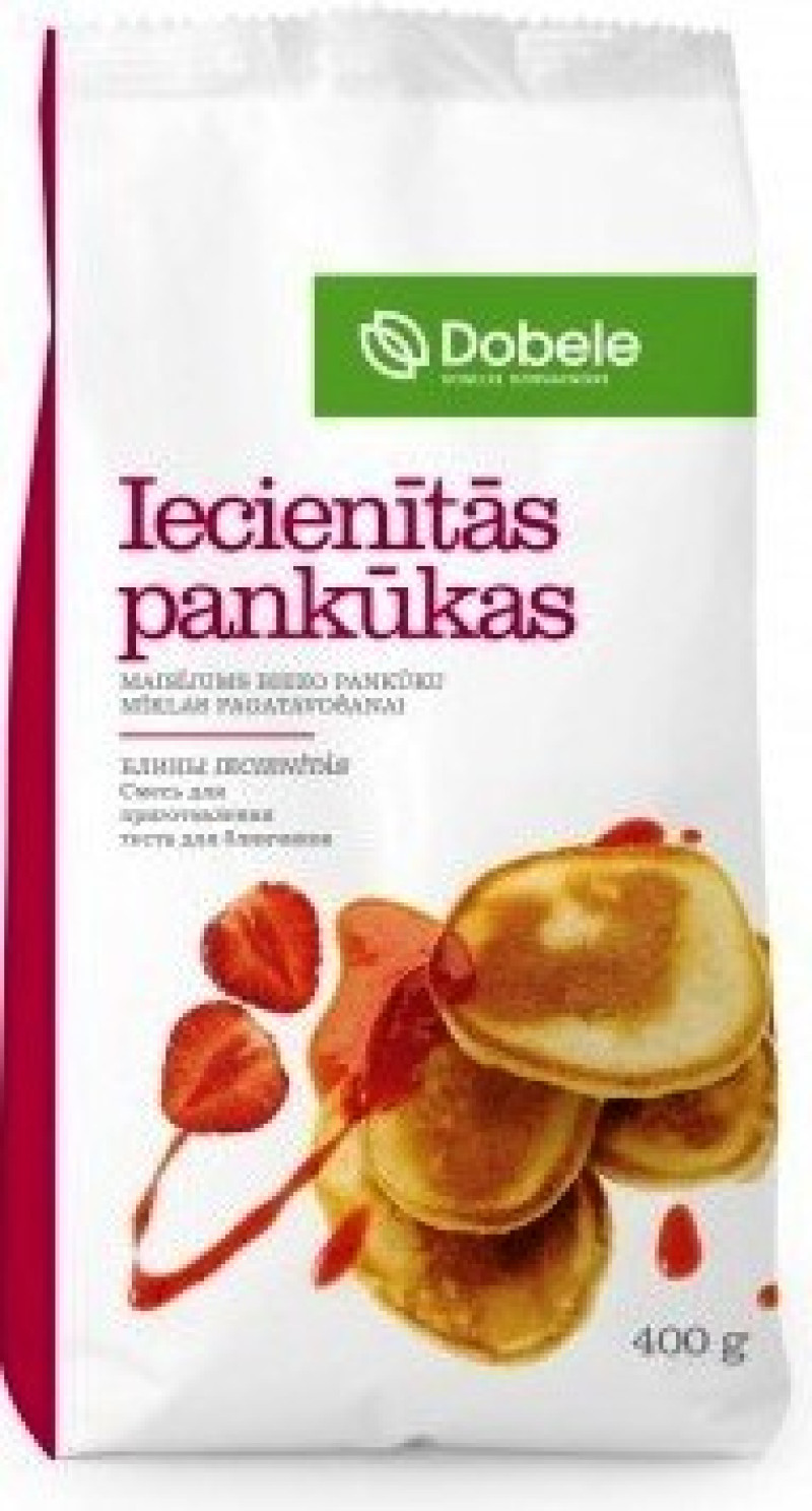 Sausais maisījums iecienītās pankūkas 400g Dobeles Dzirnavnieks (01.12.26) LV