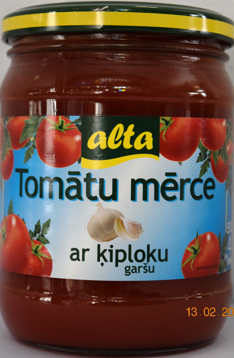 Tomātu mērce Alta ķiploku 510g (22.04.27) LV